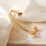 Fashion Hollowed-out Stainless Steel Bracelet – Stylish Gifts — 4