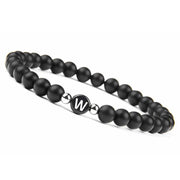 6MM Natural Frosted Agate Letter Bracelet – Jewelry Gift Ideas — 13