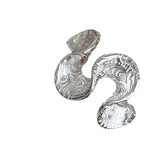 High-grade S925 Sterling Silver Tangcao Texture Wave Ring – Gift Ideas — 8