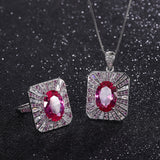 Retro Style Color Treasure Simulation Ruby Big Square – Stylish Gifts — 4