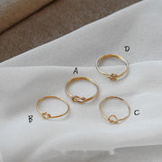 Stacking 14K Gold-Painted Heart Rings – Practical Gifts — 4