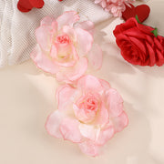 Gradient Stereo Net Yarn Flowers Female Earrings – Gifts for Her — 6