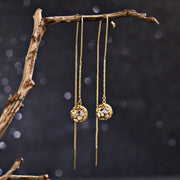 Simple Zircon Earrings Small Flower Bee Pendant – Jewelry Gift Ideas — 3