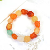 Colorful Agate Rough Stone Bracelet Colorful – Jewelry Gift Ideas — 8