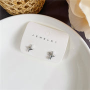 Four Mans Star Ear Studs Female Niche Design Frosty – Stylish Gifts — 5