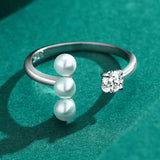 S925 Sterling Silver Adjustable Pearl Ring – Practical Gifts — 10