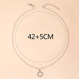 Fashion Silver Sun Stainless Steel Chain Necklace – Jewelry Gift Ideas — 3