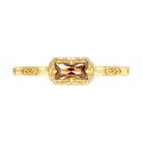 S925 Silver Plated 14K Gold Coffee Zirconium Ring – Kitchen Gifts — 3