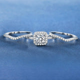 Stackable White Gold Plated Square Zircon – Thoughtful Gifts — 1
