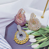 Fashion Colorful Zirconium Flower Round Geometric – Stylish Gifts — 3