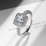Ring Female Square Zirconium Diamond Wide Surface – Gifts for Her — 7