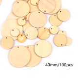 Wooden Round Love Pentagram Pendant Handmade DIY – Jewelry Gift Ideas — 12