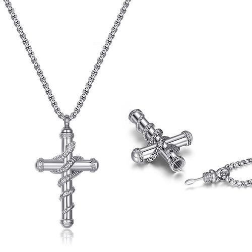 18k Gold Detachable Cross Snake Necklace Fashion – Jewelry Gift Ideas — 2