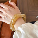 Irregular Wide-brimmed Acrylic Acetate Bracelet – Jewelry Gift Ideas — 2