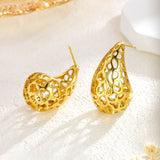Fashion Leopard Hollow Stainless Steel Water Drop – Stylish Gifts — 3