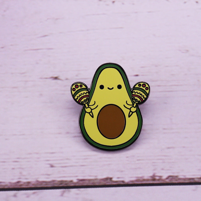Avocado Play Game Brooch Creative Vegan Badge – Jewelry Gift Ideas — 1