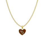 Fashion Color Zodiac Peach Heart Alloy Necklace – Jewelry Gift Ideas — 7