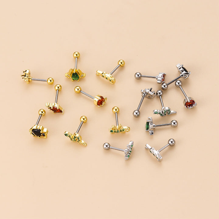 Colorful Zircon Gecko Snake-shaped Mini Animal Ear – Stylish Gifts — 1