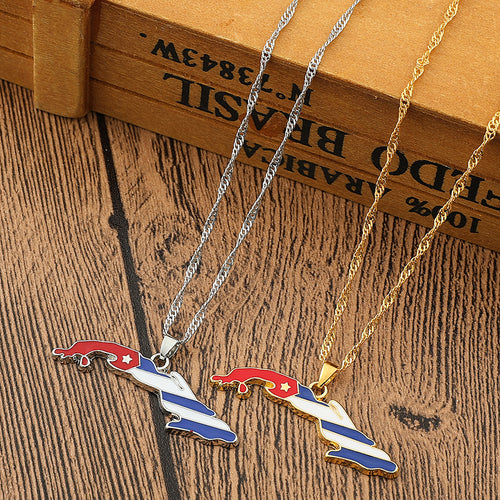 Creative Map Stainless Steel Necklace Pendant – Jewelry Gift Ideas — 1