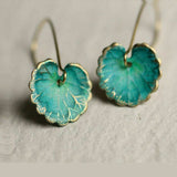 Ancient Silver Leaf Flower Earrings – Stylish Gifts — 3