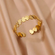 Female Fashion Hollowed-out Flower Stainless Steel – Stylish Gifts — 8