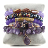Natural Stone Glass Mixed Gravel Bracelet – Jewelry Gift Ideas — 4