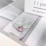 Transparent Acrylic Ring Candy Color Crystal Resin – Gifts for Her — 7
