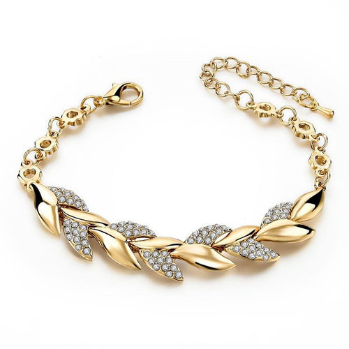 18K Gold Leaf European And American Fashion Bracelet – Stylish Gifts — 2
