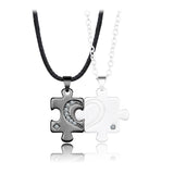 Love Puzzle Couple Necklace A Pair Of Simple – Gifts for Couples — 5
