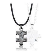 Love Puzzle Couple Necklace A Pair Of Simple – Gifts for Couples — 5