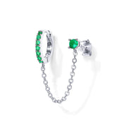 S925 Sterling Silver Single Row Studded Earring – Jewelry Gift Ideas — 6