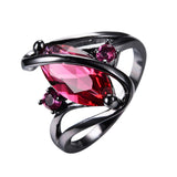 Black Gold S Shaped Zircon High End Diamond Ring – Gifts for Him — 12