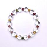 Natural White Crystal Bracelet Iced Round Beads – Jewelry Gift Ideas — 5
