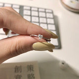 Heart-shaped Single Diamond Simple Wild Tail Ring – Holiday Gift Ideas — 1