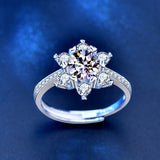 Women's Niche Snowflake Moissanite 925 Sterling Silver – Gifts for Her — 3