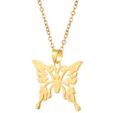 Simple Hollow Rose Stainless Steel Necklace Women – Jewelry Gift Ideas — 5