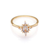 Ins Wind 925 Silver Plated Gold Women's Ring – Gifts for Her — 5