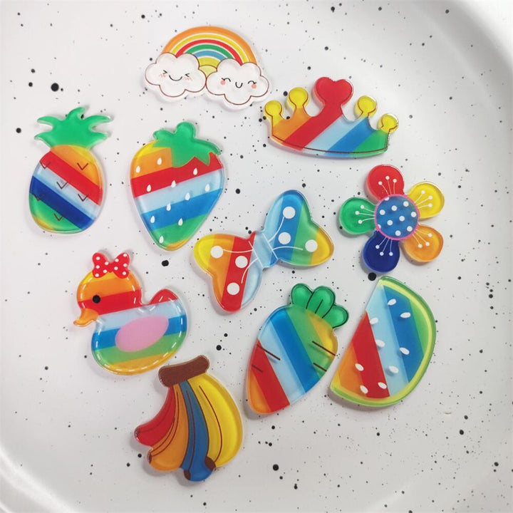 Colorful Cute Fruit Rainbow Patch Hair Clip – Beauty Gifts — 1