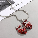Design Sense Beating Heart Pendant Box Necklace – Jewelry Gift Ideas — 3
