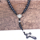 Rosary Necklace Hand-woven Wooden Bead Cross – Jewelry Gift Ideas — 2