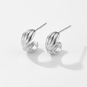 Korean Style Niche Design Earrings C- Ring Irregular – Stylish Gifts — 6