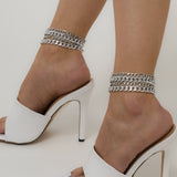 Punk Simple Metallic Thin Chain Anklet – Birthday Gifts — 3