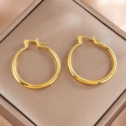 Fashion Simple 18K Gold Earrings Exquisite Glossy – Stylish Gifts — 4