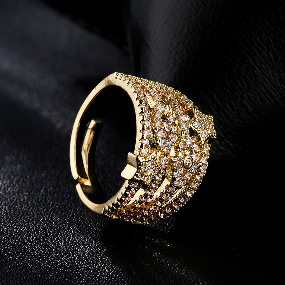 Real Gold Plating Opening Adjustable Copper Ring Women – Gifts for Her — 1