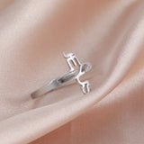 Simple Hollow Cross Interlaced Letter Women's Ring – Gifts for Her — 3