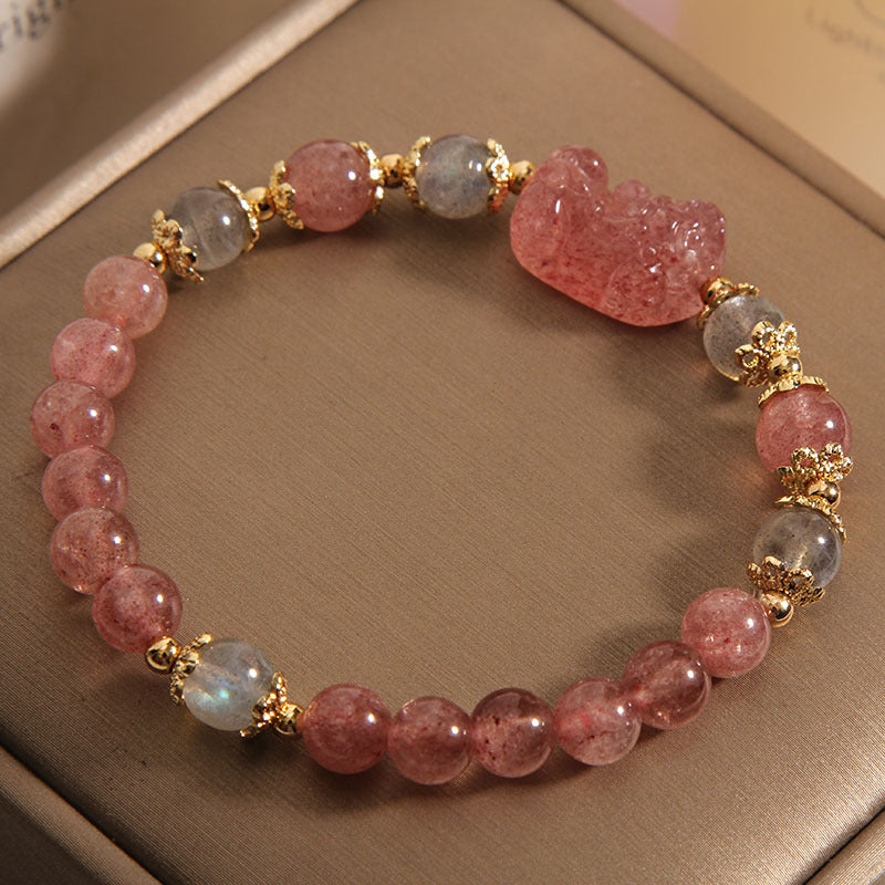 Natural Strawberry Crystal Bracelet Brave Female – Jewelry Gift Ideas — 1