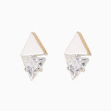Niche Triangular Rhombus Zircon Stud Earrings – Gifts for Her — 4