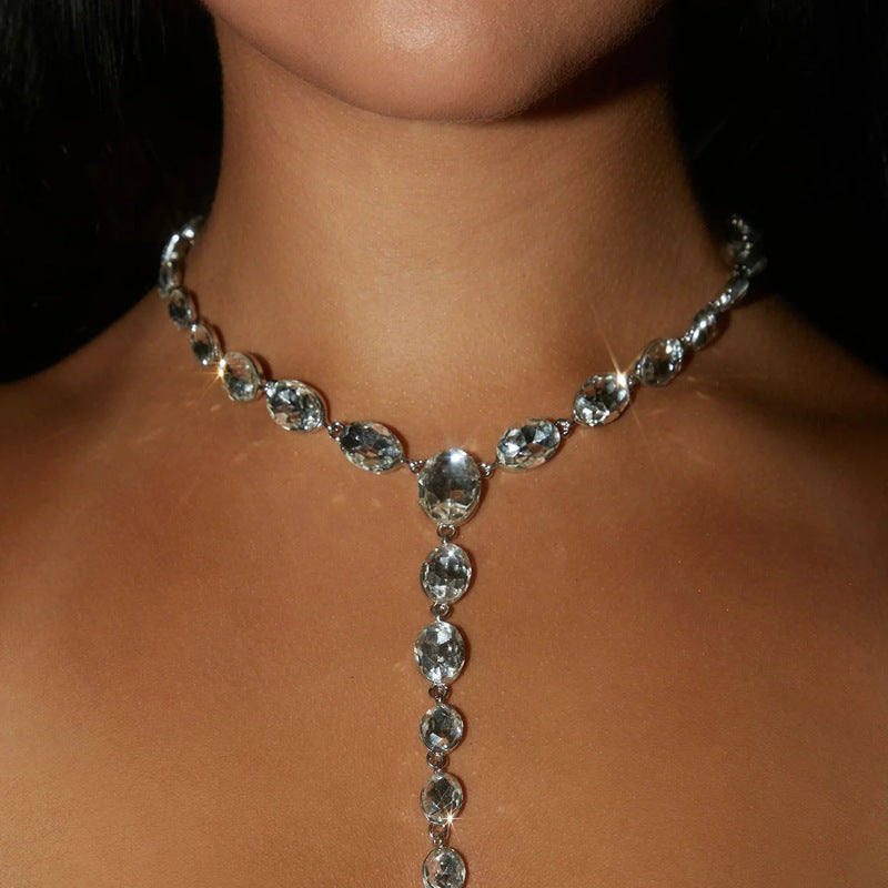Full Diamond Long Tassel Necklace Temperament – Jewelry Gift Ideas — 1