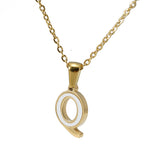 18K Gold Shell Stainless Steel Letter Pendant – Jewelry Gift Ideas — 9