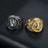 Vacuum Gold Plated Lion's Head Men's Ring – Gifts for Him — 1